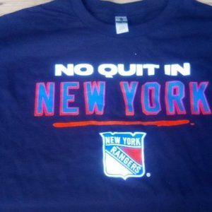 NY Rangers 'No Quit In New York' 2023 Playoffs T-Shirt XL